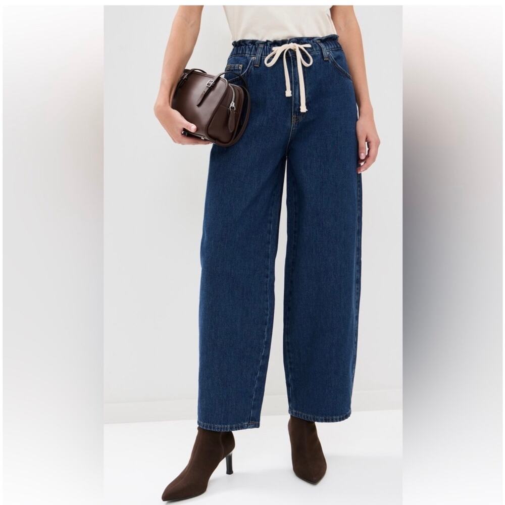 ALIGNE Paperbag Waist Wide-Leg Jeans – Size 16 (US)